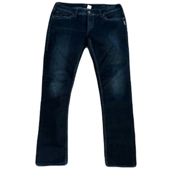 Silver jeans 32 Dark Wash Aiko Slim - Picture 1 of 10